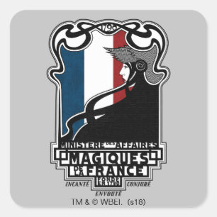 Ministère des Affaires Magiques DE LaFrankrijk Vierkante Sticker