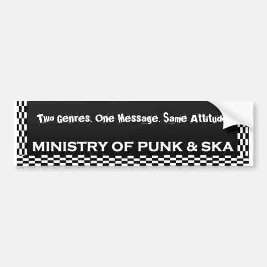 MINISTERIE BUMPERSTICKER (Voorkant)