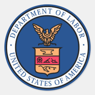 Ministerie van Arbeid Ronde Sticker