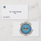 Ministerie van Defensie DOD VVV Shield Visitekaartje (Voorkant / Achterkant)