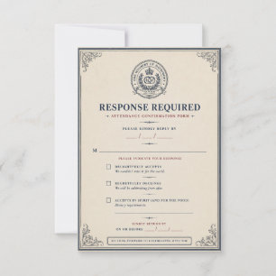 Ministerie van Huwelijk Trouw RSVP Grappig Kaartje