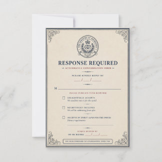 Ministerie van Huwelijk Trouw RSVP Grappig  Kaartje