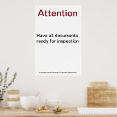 Ministerie van Verplichte Benevolutie Poster 01 (Keuken)