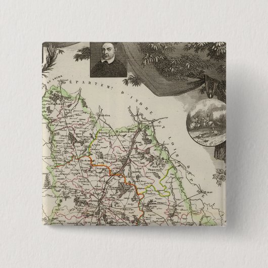 Ministerie van Wenen Vierkante Button 5,1 Cm (Voorkant)