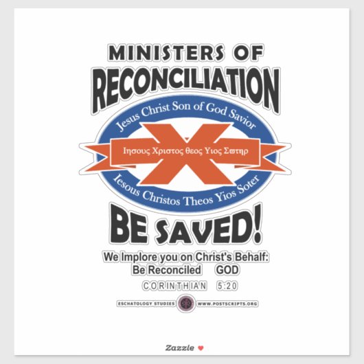 Ministers van Verzoening Sticker (Vel)