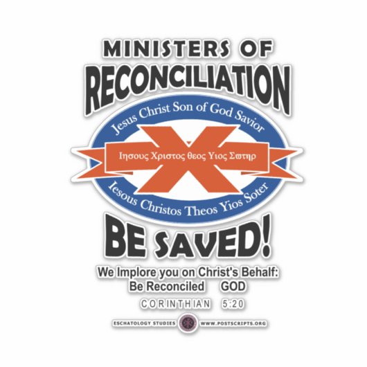 Ministers van Verzoening Sticker (Voorkant)