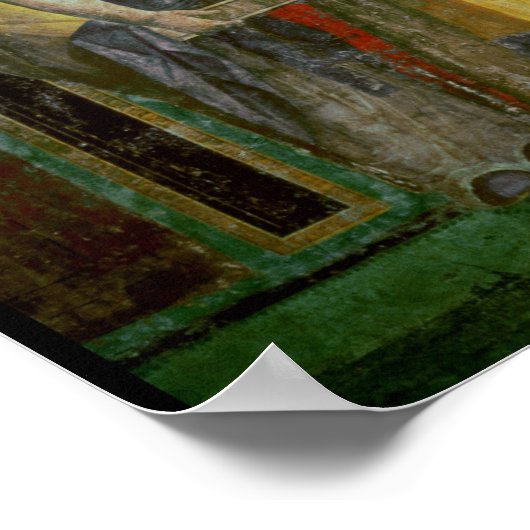 Ministrant die een dienblad met voedsel draagt poster (Hoek)