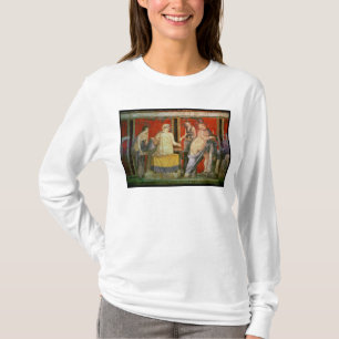 Ministrant die een dienblad met voedsel draagt t-shirt