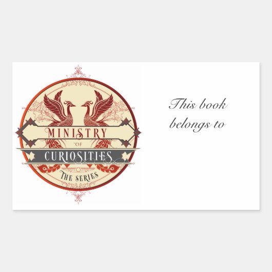 Ministry of Curiosities Bookplate Rechthoekige Sticker (Voorkant)