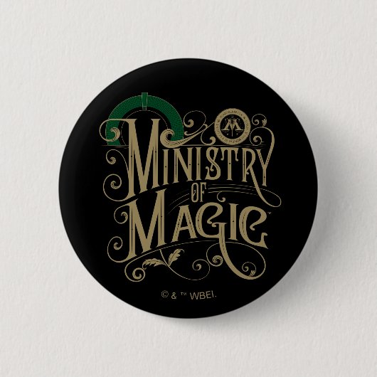  MINISTRY OF MAGIC™ Graphic Ronde Button 5,7 Cm (Voorkant)