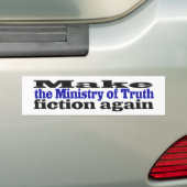 Ministry of Truth Fake News black and blue text Bumpersticker (Op auto)
