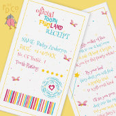 Minitandje Cute Tandfee Bon met een Leuk Rijmpje Notitiekaartje