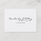 Minitoerdruk op de grond visitekaartje (Achterkant)