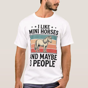Minitpaarden Grappig Vintage Paard Liefhebber Shir T-shirt