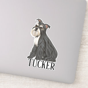 Miniture Schnauzer Persoonlijke naam Sticker