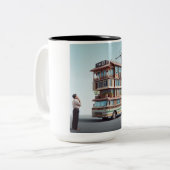 Minivan Camper Funny Coffee Mok - Lach dagelijks (Voorkant links)