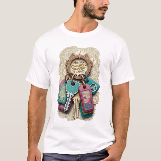 Minivan Commandant T-shirt, Chauffeur van Chaos Mo T-shirt (Voorkant)