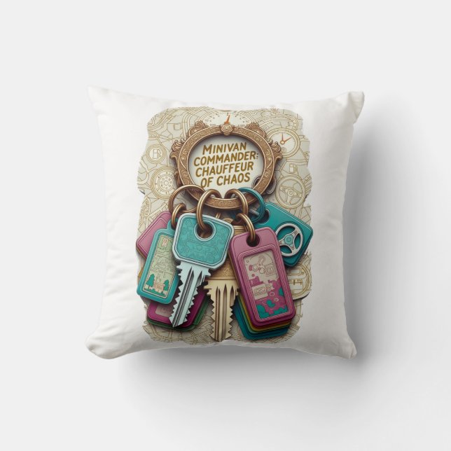 Minivan Commander T Shirt, Chauffeur of Chaos Mug Kussen (Voorkant)