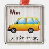 Minivan Metalen Ornament (Voorkant)