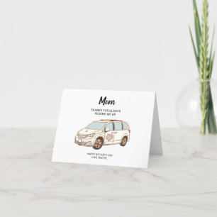 Minivan Moeder Moederdag Schattig Beste Moeder Feestdagen Kaart