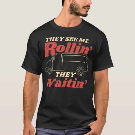 Minivan Moeder Vader s - Ze Zien Me T-shirt (Voorkant)