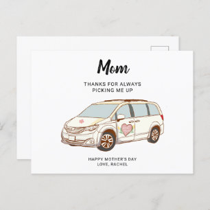 Minivan Mom Moederdag Schattige Best Mom Briefkaart