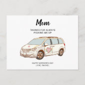 Minivan Mom Moederdag Schattige Best Mom Briefkaart (Voorkant)
