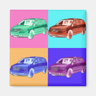 Minivan Pop Art Magneet