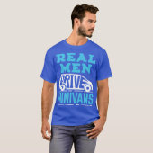 Minivan Vader Echte Mannen Rijden In Minivans fami T-shirt (Voorkant volledig)
