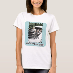 Minivans zijn voor verliezers grappige retro art m t-shirt