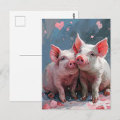 Minivarkens Valentijnsdag Briefkaart (Voorkant / Achterkant)