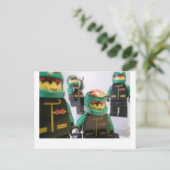 Minivijg Motorcycle Stunt Team Briefkaart (Staand voorkant)