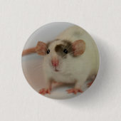 Mink dumbo Rat Ronde Button 3,2 Cm (Voorkant)