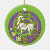 Mink Holidaze 2017 Reindeer Kerstversiering 2 Keramisch Ornament (Achterkant)