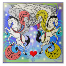 Mink Holidaze Pegasus Tile rechtop Tegeltje