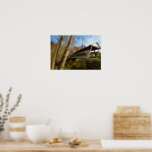 Mink Hollow Covered Bridge, provincie Fairfield, O Poster (Keuken)