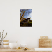 Mink Hollow Covered Bridge, provincie Fairfield, O Poster (Keuken)