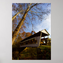 Mink Hollow Covered Bridge, provincie Fairfield, O Poster