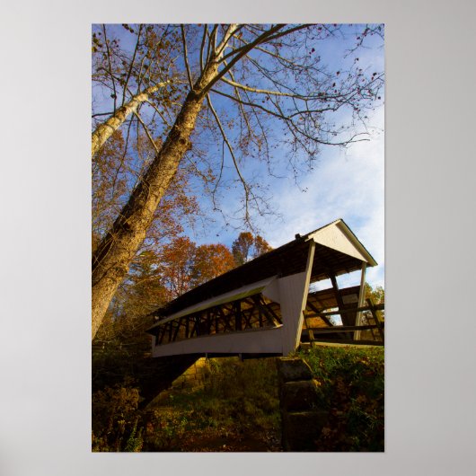 Mink Hollow Covered Bridge, provincie Fairfield, O Poster (Voorkant)