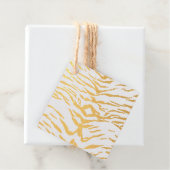 Minmalist, Hedendaagse Tijger Print Goud Bedankjes Labels (Met doos)