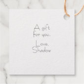 Minmalist, Hedendaagse Tijger Print Goud Bedankjes Labels (Achterkant)