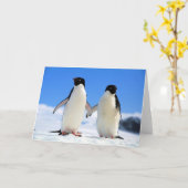 minnaars pinguïnen kaart (Gele Bloem)
