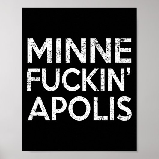 Minnealis Minnesota Funny Rude Retro Gag Gift Poster (Voorkant)
