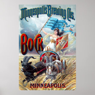 Minneapolis Brewing Cos. Bock Beer Poster