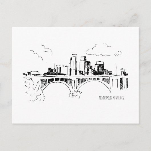 Minneapolis Briefkaart (Voorkant)