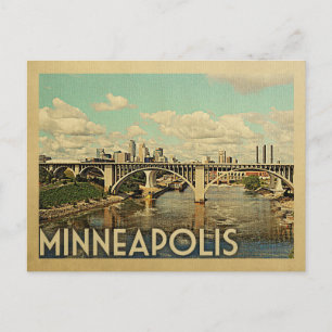 Minneapolis Briefkaart Minnesota Vintage Travel