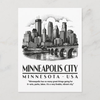 Minneapolis City Minnesota USA Briefkaart