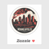 Minneapolis City Minnesota Verenigde Staten Sticker (Vel)