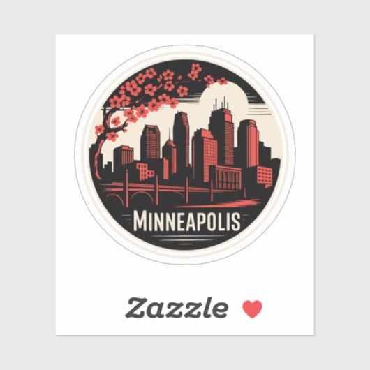 Minneapolis City Minnesota Verenigde Staten Sticker (Vel)