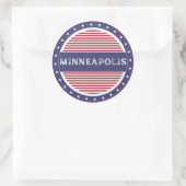 Minneapolis City Pride Embleem – Amerikaanse ident Ronde Sticker (Tas)